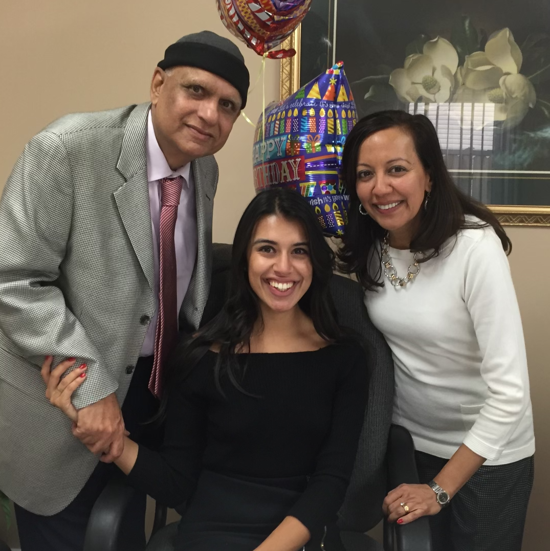 Nisha Balwani with founders Raj and Anisa Balwani